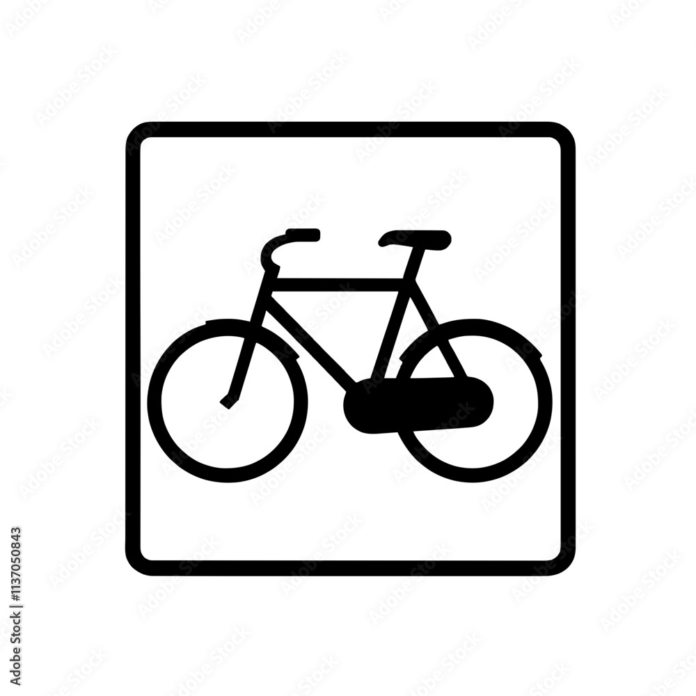 Bicycle Parking Sign Illustration Bicycle Parking Sign Illustration