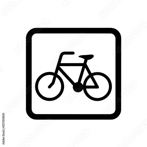 Bicycle Parking Sign Illustration