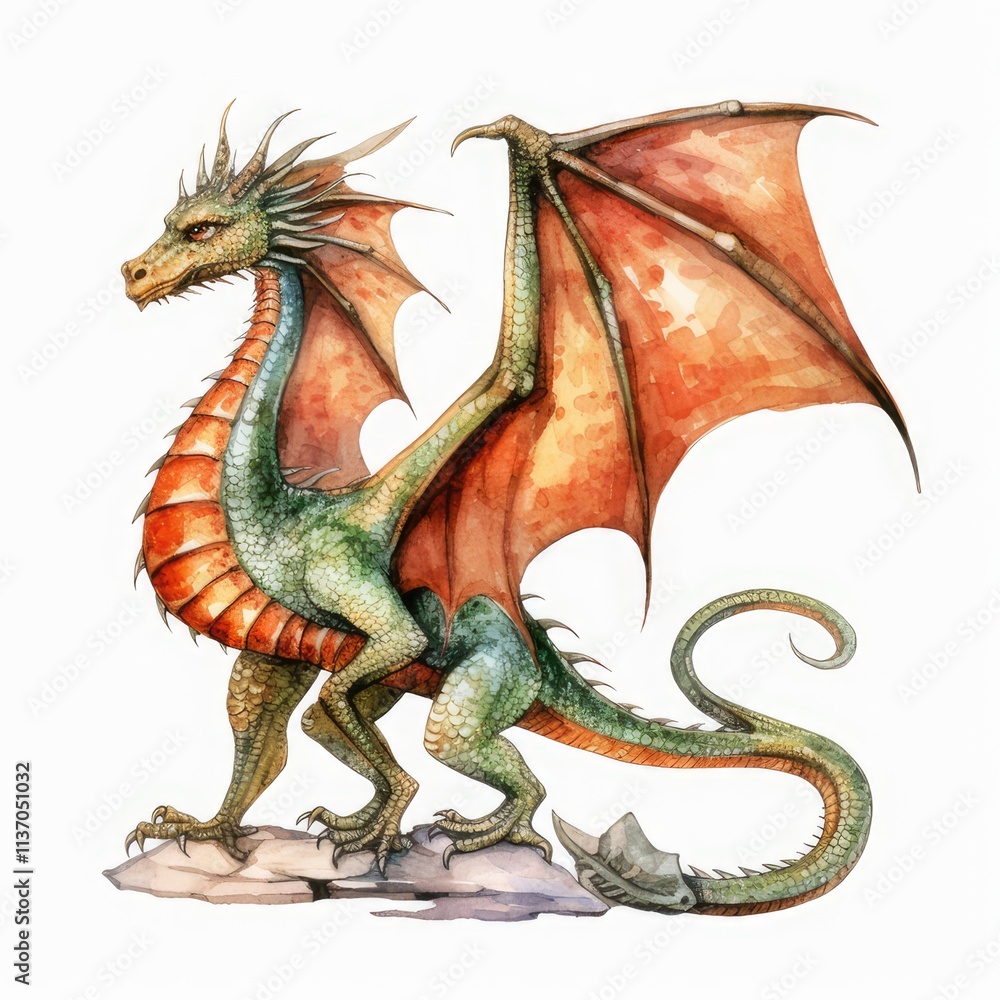 dragon on white dragon on white
