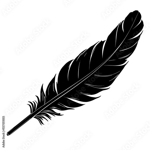 Maat Feather Hieroglyph Illustration