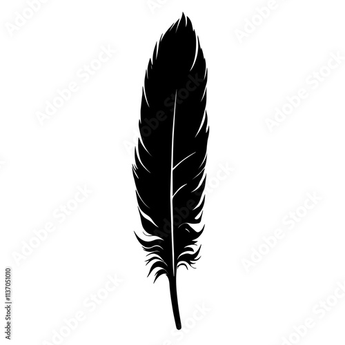 Maat Feather Hieroglyph Illustration