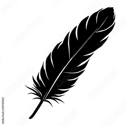 Maat Feather Hieroglyph Illustration