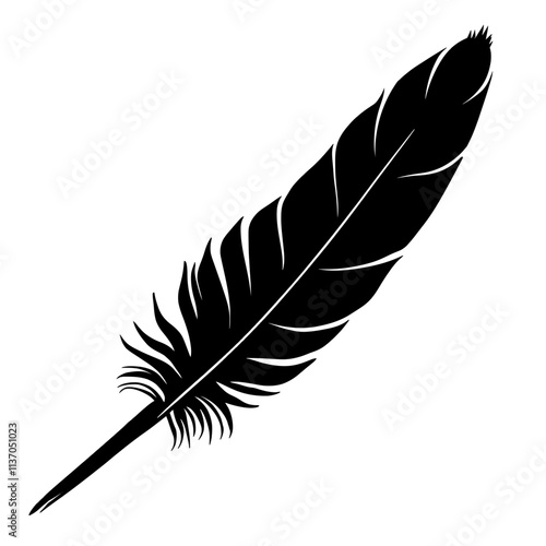 Maat Feather Hieroglyph Illustration
