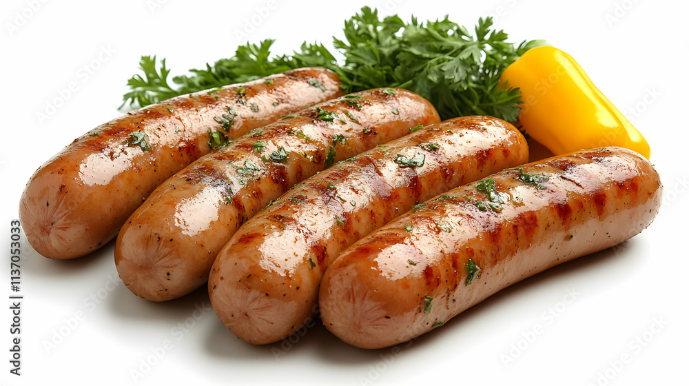 Grilled Sausages with Parsley and Pepper, A Delicious Summer BBQ Treat Grilled Sausages with Parsley and Pepper, A Delicious Summer BBQ Treat
