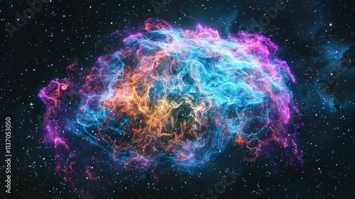 Cosmic Nebula: A Symphony of Colors in the Vastness of Space