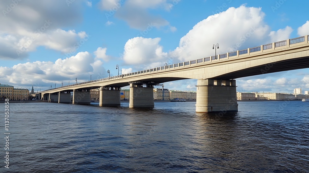 St. Petersburg's Bolshoy Obukhovsky Bridge: A Stunning River Crossing St. Petersburg's Bolshoy Obukhovsky Bridge: A Stunning River Crossing