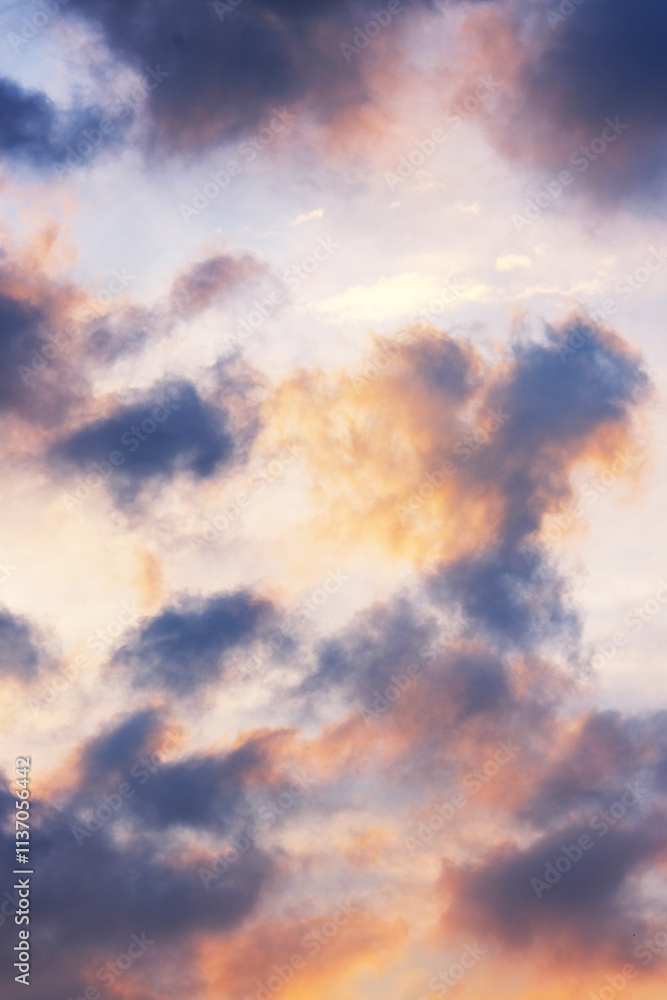 Obraz premium sunset sky with clouds