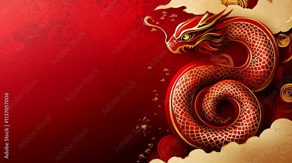 Chinese New Year 2025 Year of the Snake background Chinese New Year 2025 Year of the Snake background