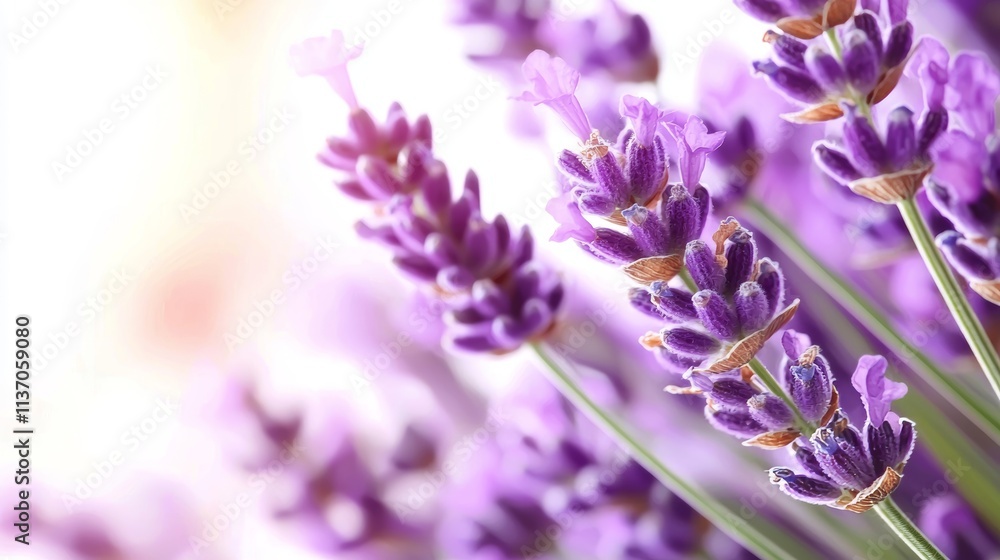 Fresh lavender sprigs, macro shot, realistic texture, vivid color tones, clean composition, isolated on white background Fresh lavender sprigs, macro shot, realistic texture, vivid color tones, clean composition, isolated on white background