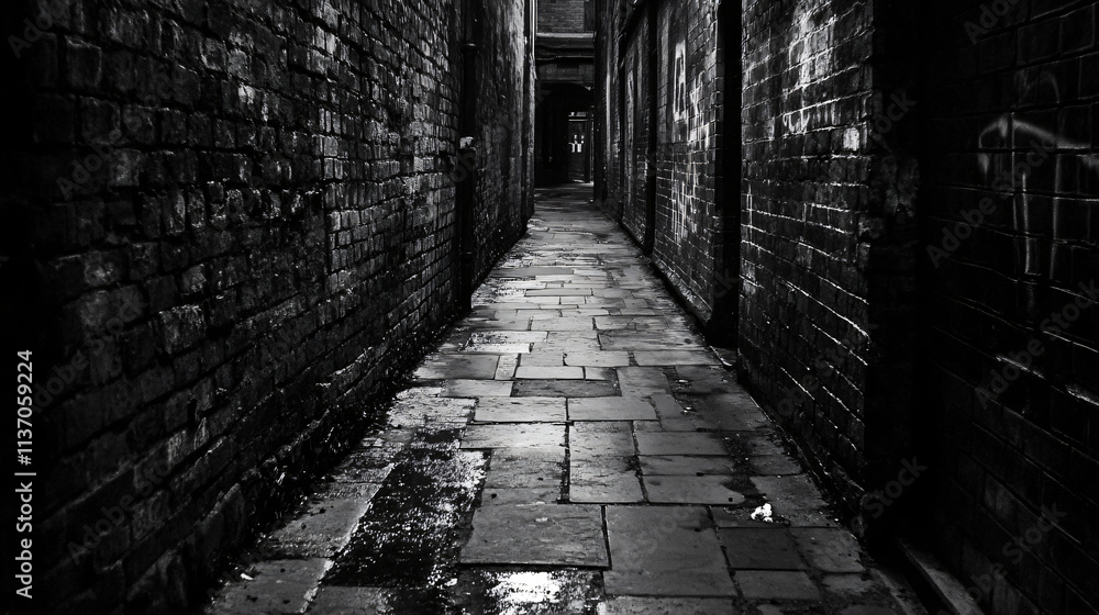 A shadowy alleyway in a forgotten city, where the sounds of footsteps echo, but no one is there to be seen. A shadowy alleyway in a forgotten city, where the sounds of footsteps echo, but no one is there to be seen.