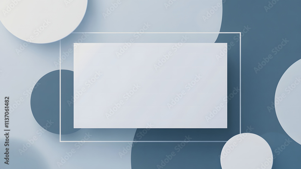Modern White Frame on Textured Blue and White Abstract Geometric Background Modern White Frame on Textured Blue and White Abstract Geometric Background