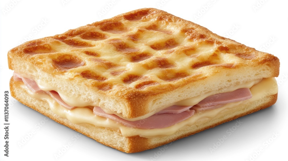 Delicious Grilled Ham and Cheese Sandwich on Crispy Bread Slice Delicious Grilled Ham and Cheese Sandwich on Crispy Bread Slice