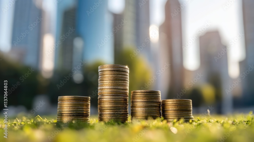 Tall buildings and coins are the same height Tall buildings and coins are the same height