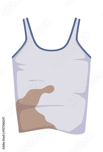 Dirt stain on sleeveless shirt