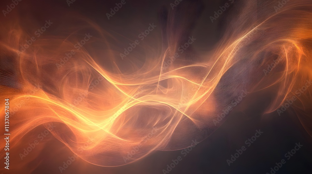 Abstract orange wave design digital art illustration Abstract orange wave design digital art illustration