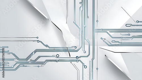 Abstract Circuit Board Design with Geometric Shapes