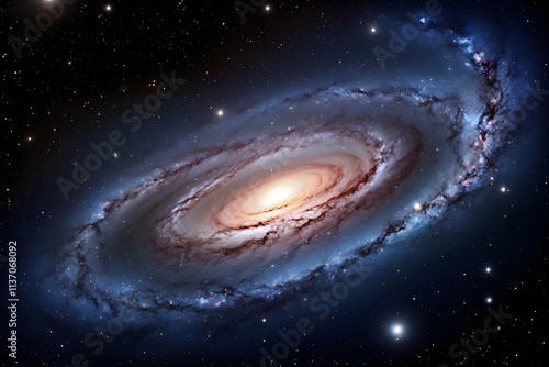 Expansive Cosmic Showpiece: A Mesmerizing Portrait of the Andromeda Galaxy in Deep Space photo