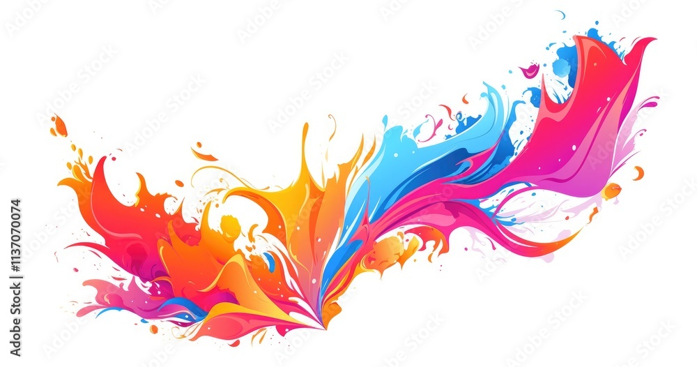 A vibrant splash of colors in abstract design, suitable for creative projects. A vibrant splash of colors in abstract design, suitable for creative projects.