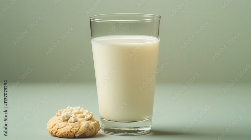 Delicious Cookie and Milk Combination Kitchen Table Food Photography Minimalist Style Close-up Shot Culinary Delight Delicious Cookie and Milk Combination Kitchen Table Food Photography Minimalist Style Close-up Shot Culinary Delight