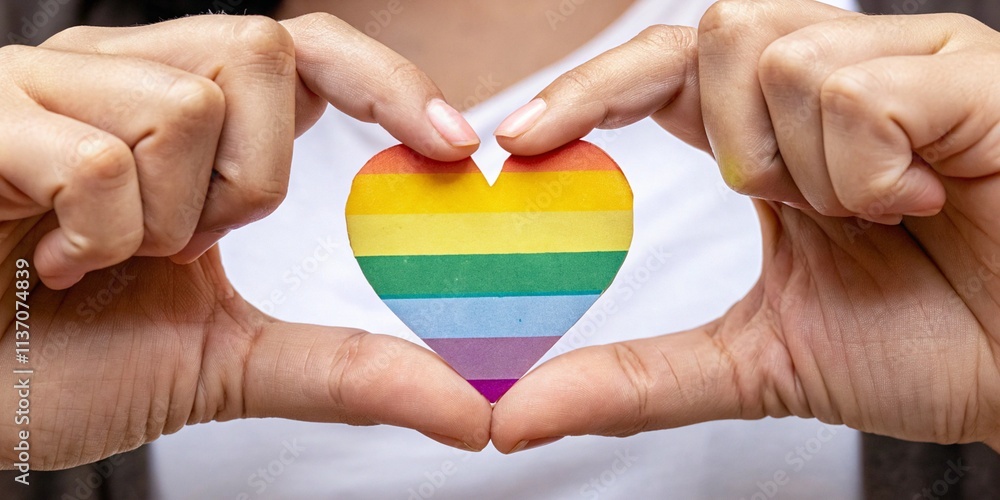 LGBT image that promotes love, diversity and respect through hands LGBT image that promotes love, diversity and respect through hands