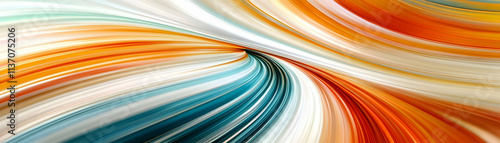 Abstract Swirling Lines Background, Colorful Dynamic Energy