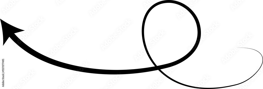 Arrows icons hand drawn set, swirl, curve, wave Arrows icons hand drawn set, swirl, curve, wave
