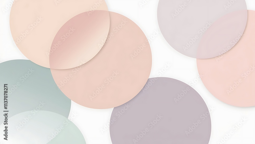 Abstract Pastel Circles Overlapping Design Abstract Pastel Circles Overlapping Design