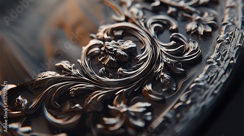 Intricate Metalwork Decorative Floral Design