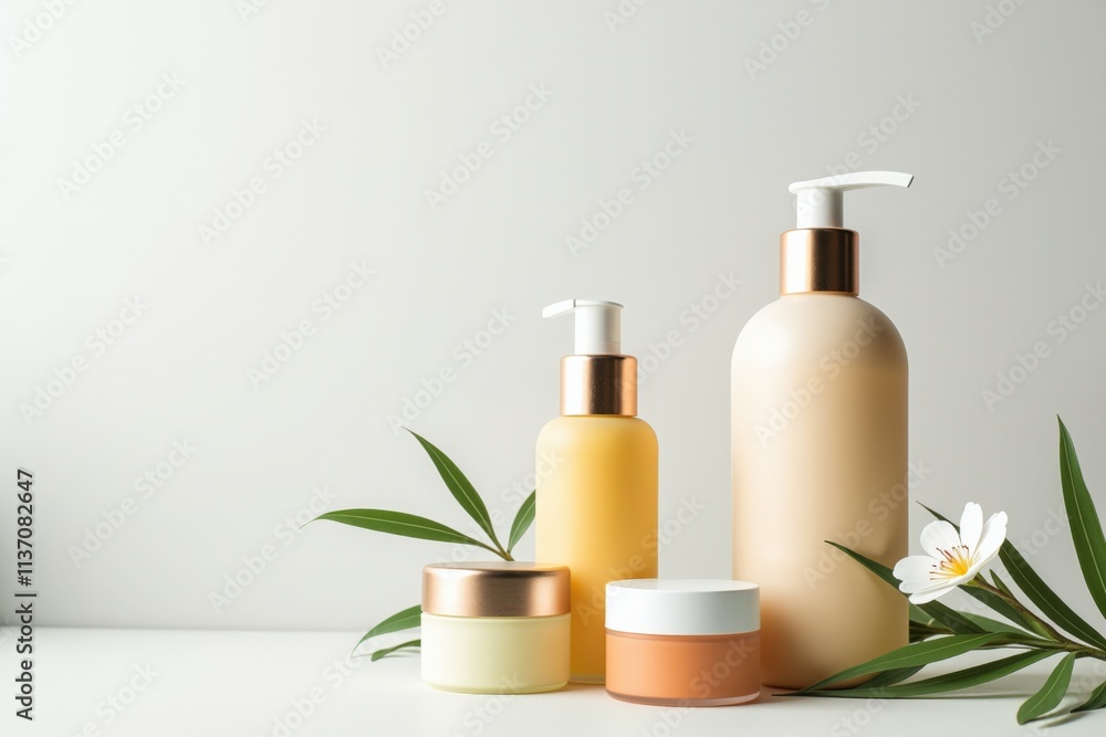 Elegant Skincare Products Display: Pamper Yourself with Our Luxurious Cream and Lotion Collection for a Relaxing Self-Care Routine Elegant Skincare Products Display: Pamper Yourself with Our Luxurious Cream and Lotion Collection for a Relaxing Self-Care Routine