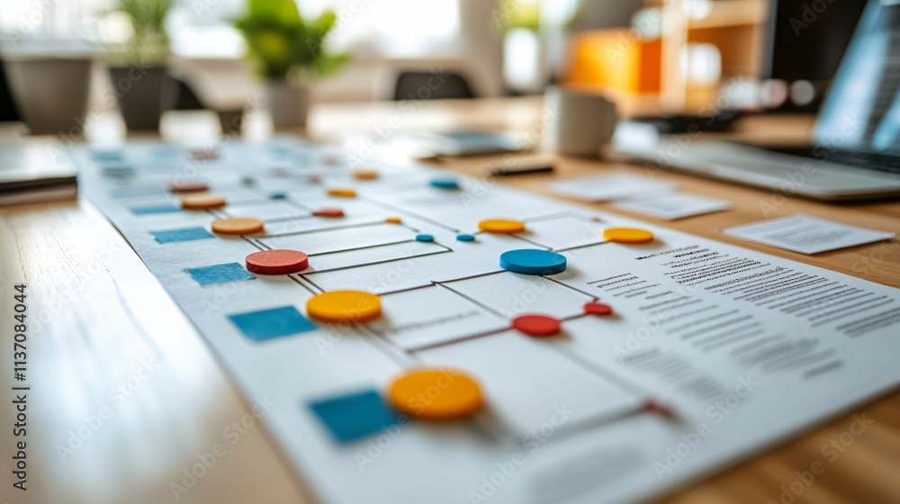 Workflow Planning Chart Business Process Teamwork Strategy Project Management Office Desk Workflow Planning Chart Business Process Teamwork Strategy Project Management Office Desk