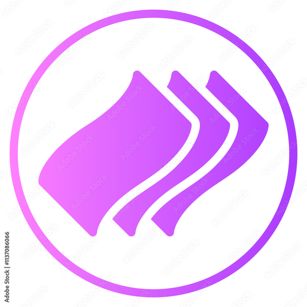 Obraz premium tissue paper gradient icon