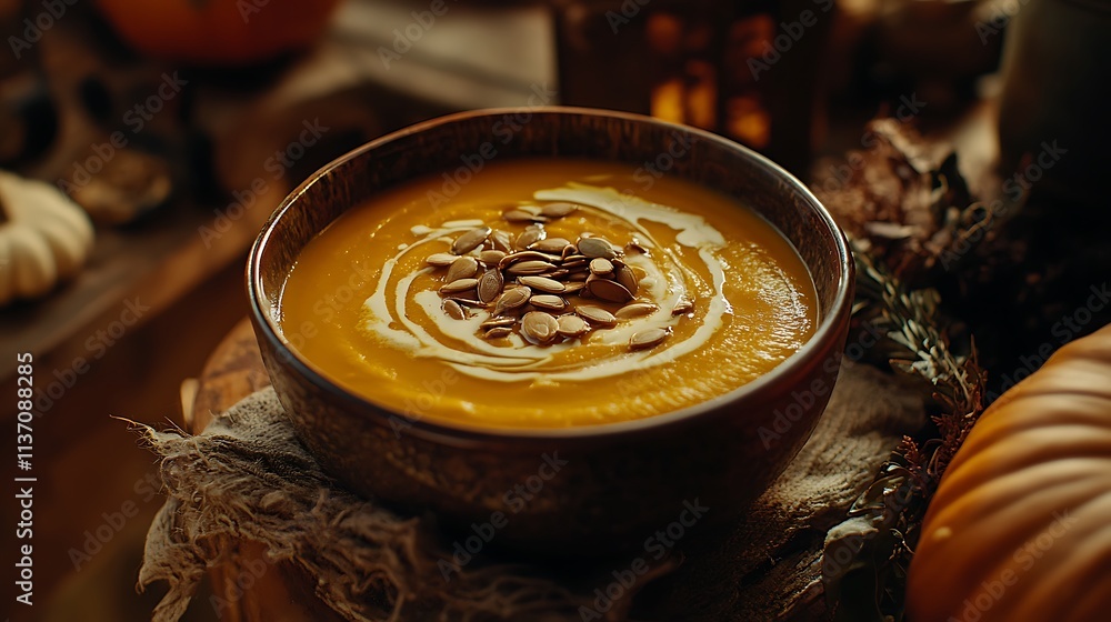 Creamy Pumpkin Soup with Toasted Pumpkin Seeds Creamy Pumpkin Soup with Toasted Pumpkin Seeds