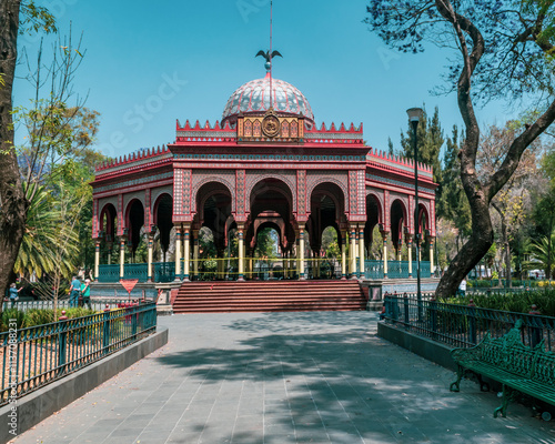 Mexico, Mexico city, 06-03-2021:  Fullshot of the famous kiosko morisco