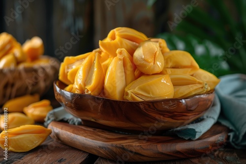 Fresh organic homemade jackfruit ready to eat photo