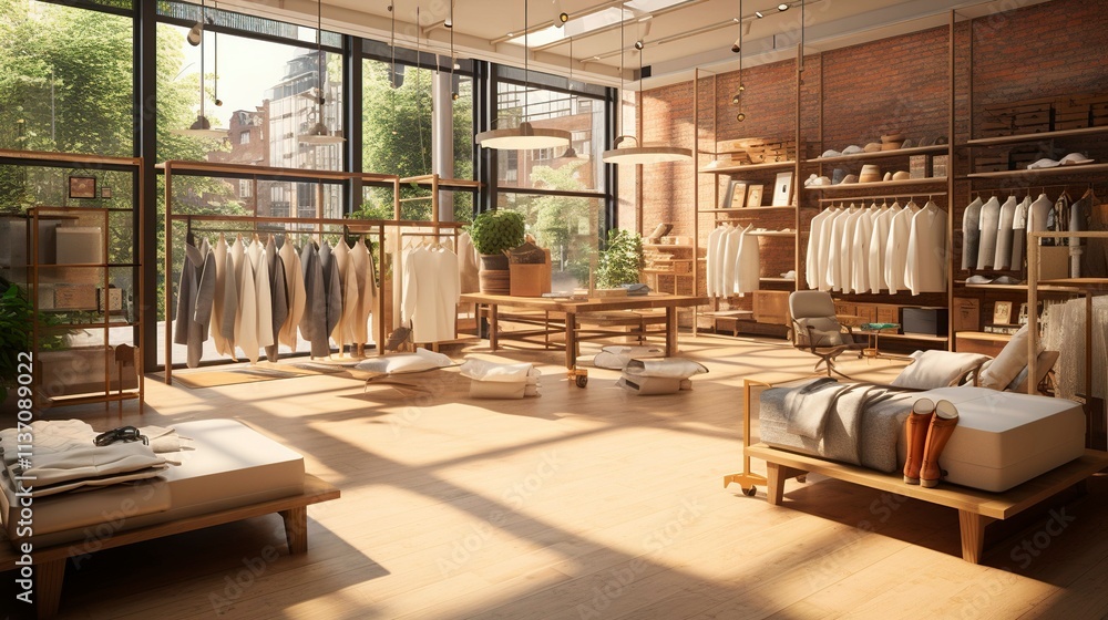 A photo of a fashion boutique with a section dedicate A photo of a fashion boutique with a section dedicate