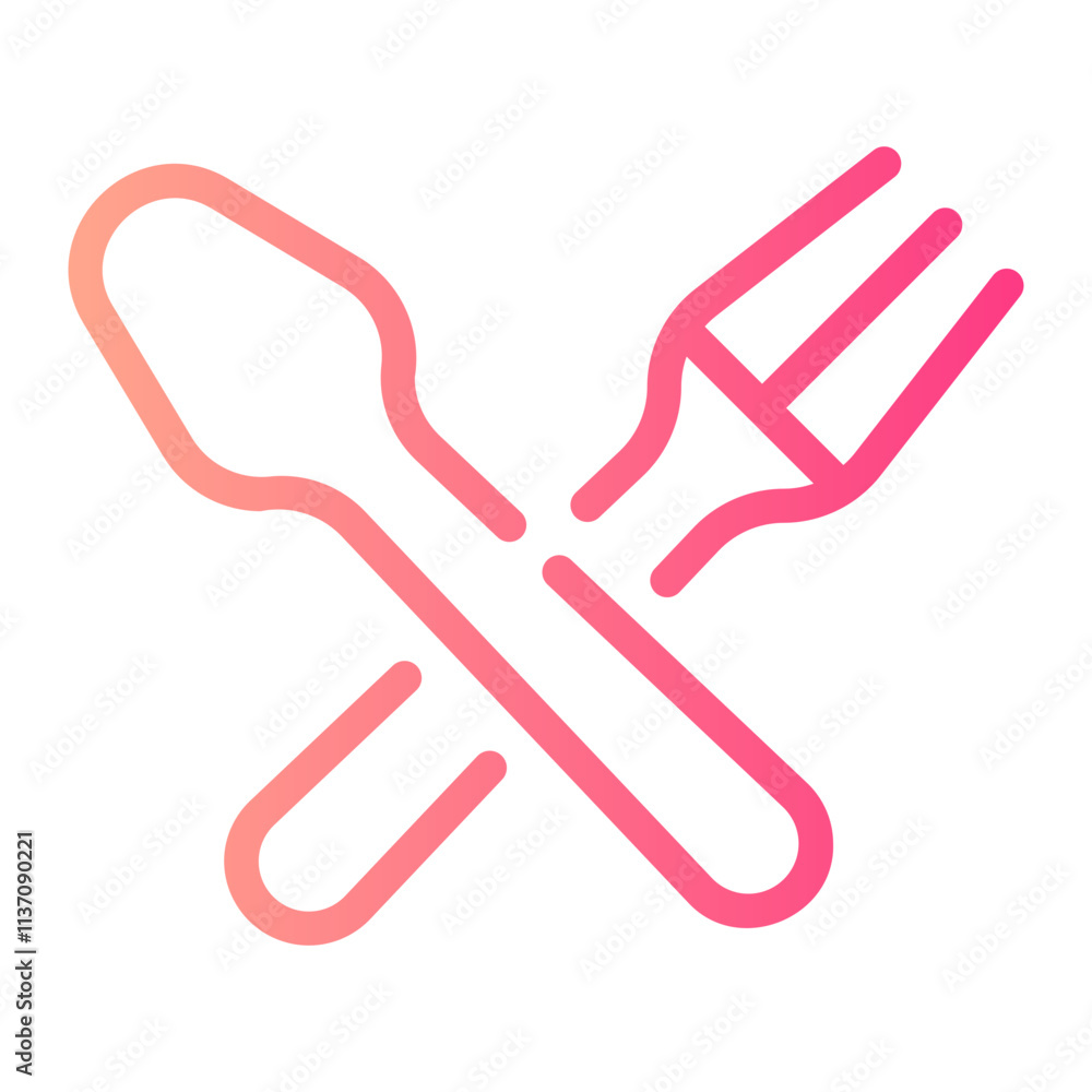 cutlery gradient icon cutlery gradient icon