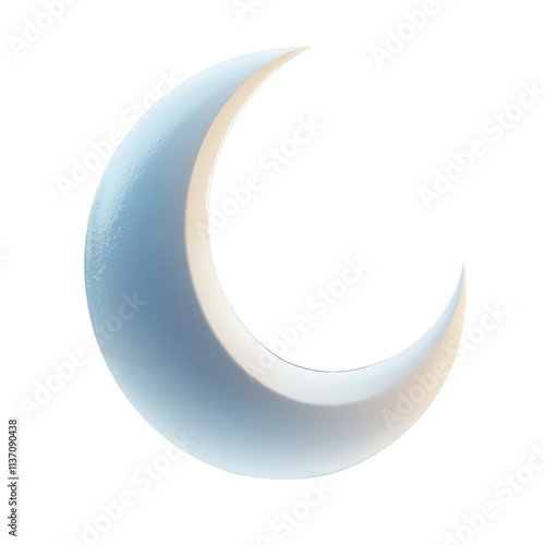 Stunning 3D Crescent Moon Design