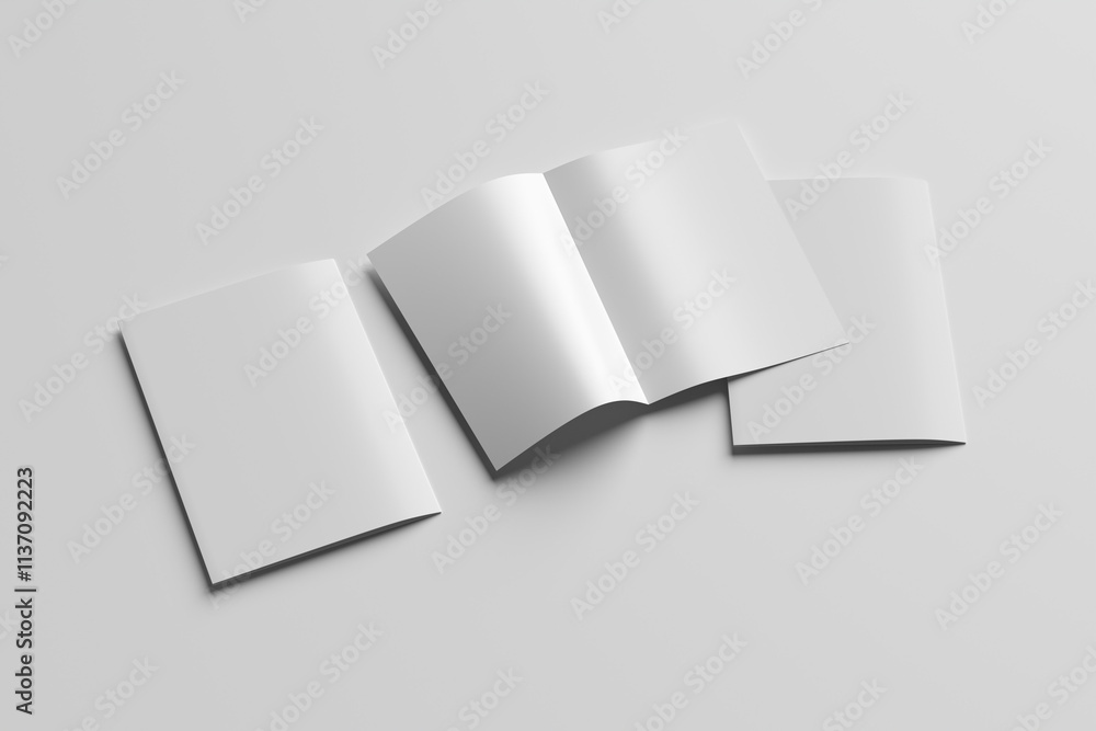 A4 BI FOLD BLANK MOCKUP A4 BI FOLD BLANK MOCKUP