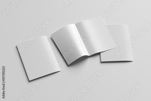 A4 BI FOLD BLANK MOCKUP