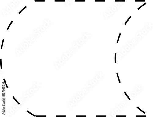 Dashed line square shapes. Elements for design