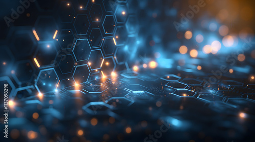 Futuristic Technology Background with Glowing Circuit Pattern