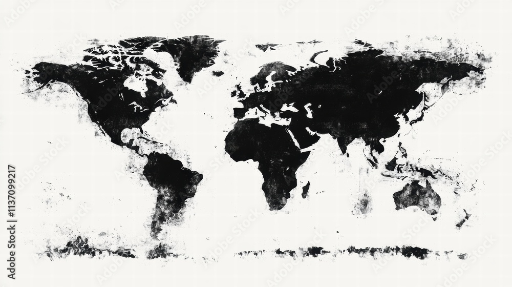 Grunge World Map Grunge World Map