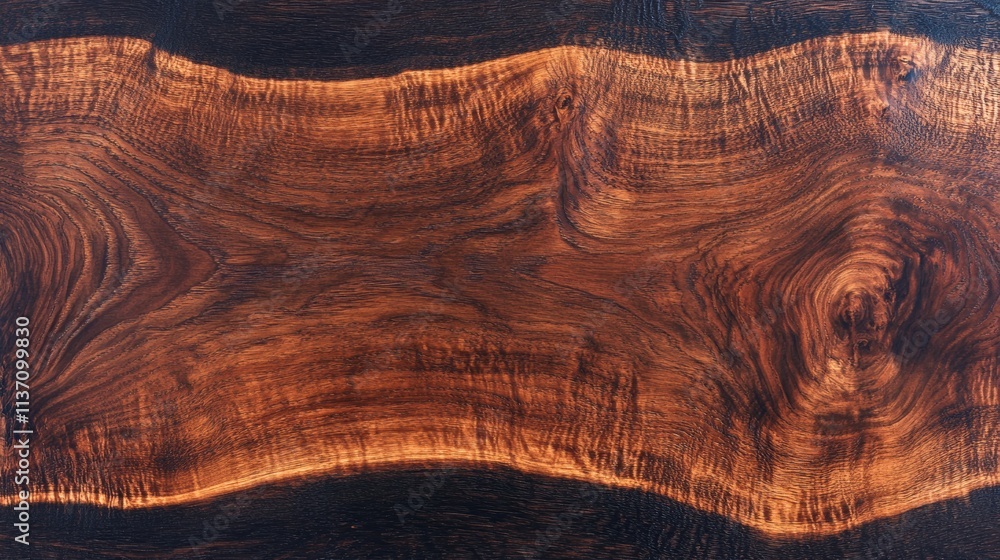 Naklejka premium Dark Brown Wood Grain Texture