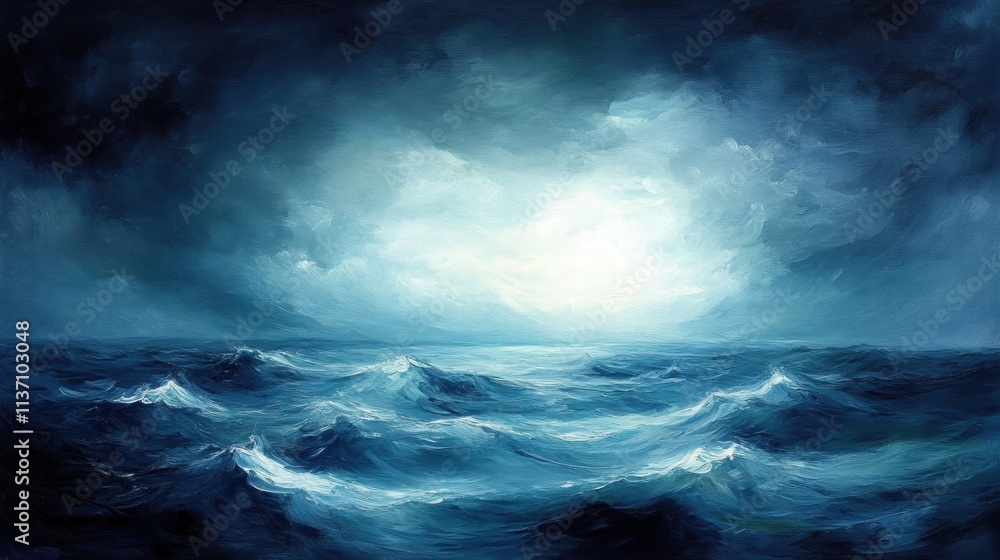 Fototapeta premium Serene Ocean Storm
