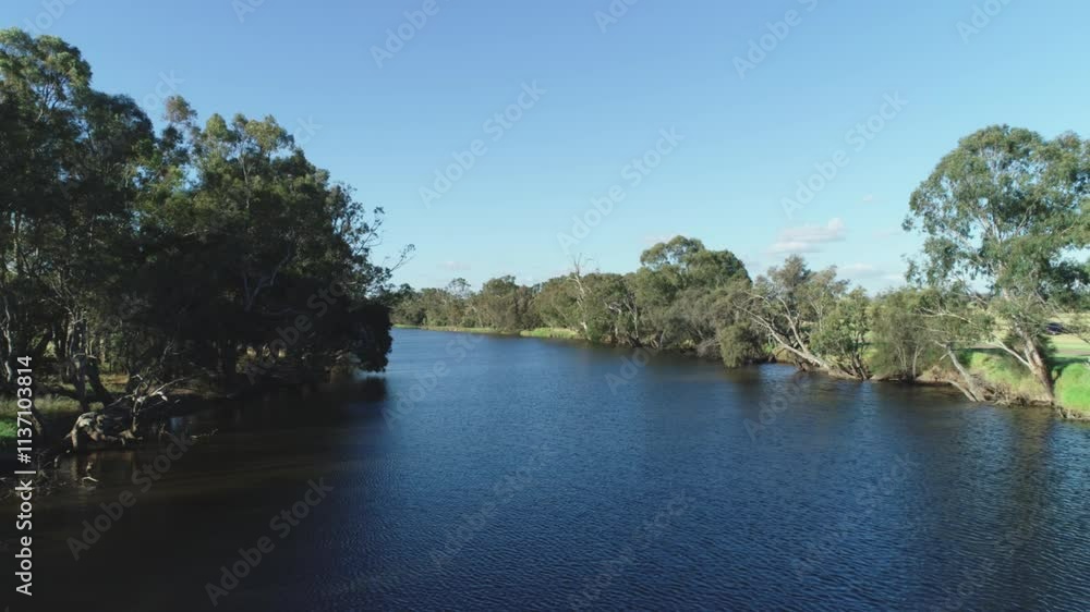 River running through Australian country side River running through Australian country side