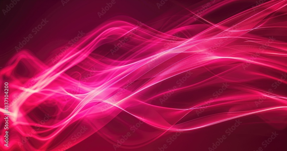 Fototapeta premium Abstract pink waves create a dynamic and vibrant background.