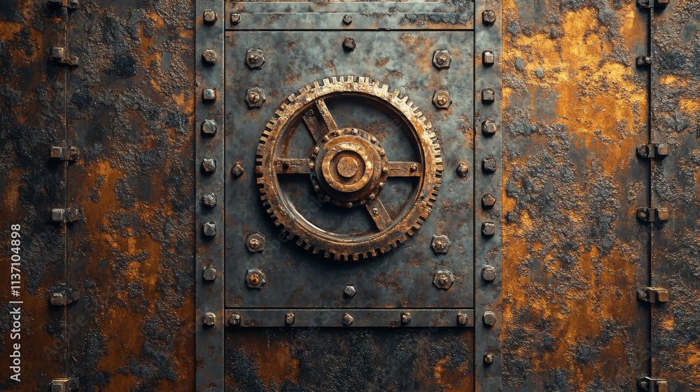 Rusted Metal Gear Background: Steampunk Texture, Intricate Details, Dramatic Shadows Rusted Metal Gear Background: Steampunk Texture, Intricate Details, Dramatic Shadows
