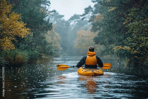 Serene Kayaking Adventure on Calm River Waters photo