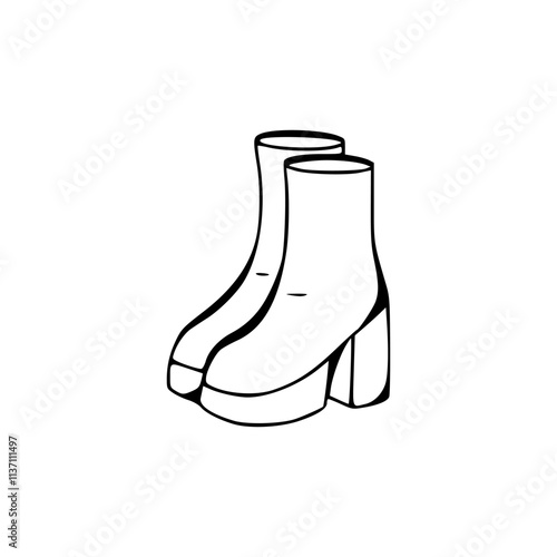 illustration of a pair of high heel boots