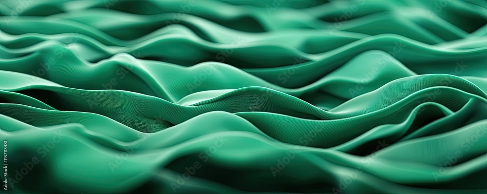 Weather forecast concept. Close-up of flowing green fabric creating elegant waves and textures. Weather forecast concept. Close-up of flowing green fabric creating elegant waves and textures.